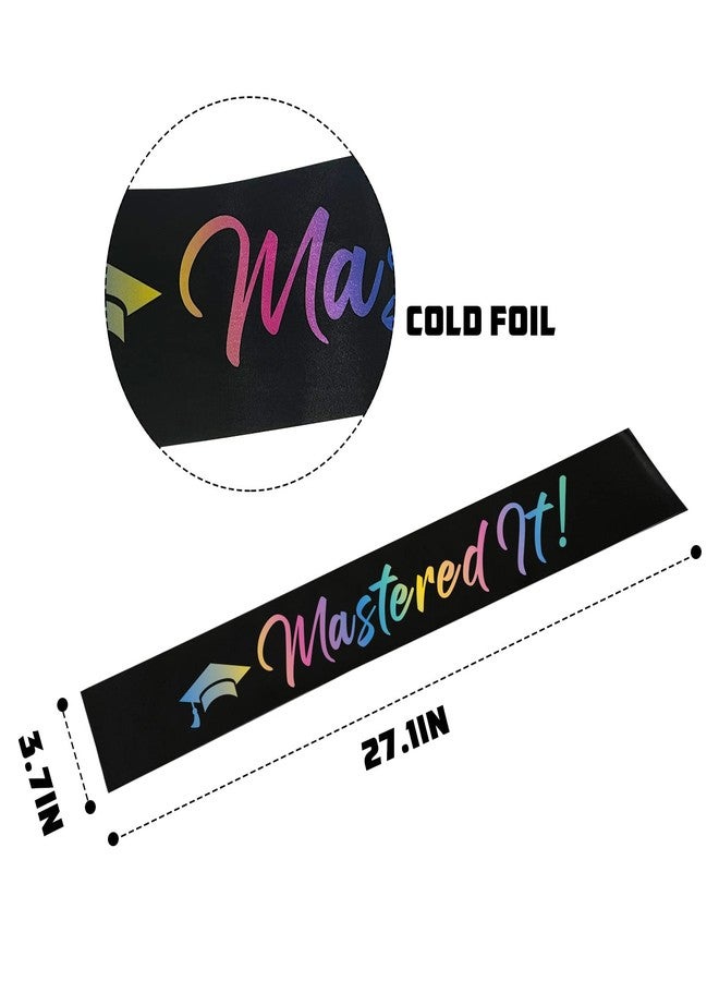 PYQWA Mastered it Sash, Colored Class of 2025 Happy Graduation Satin Sash - Congrats Grad Congratulations Grad 2025 Party Decorations - Image 2
